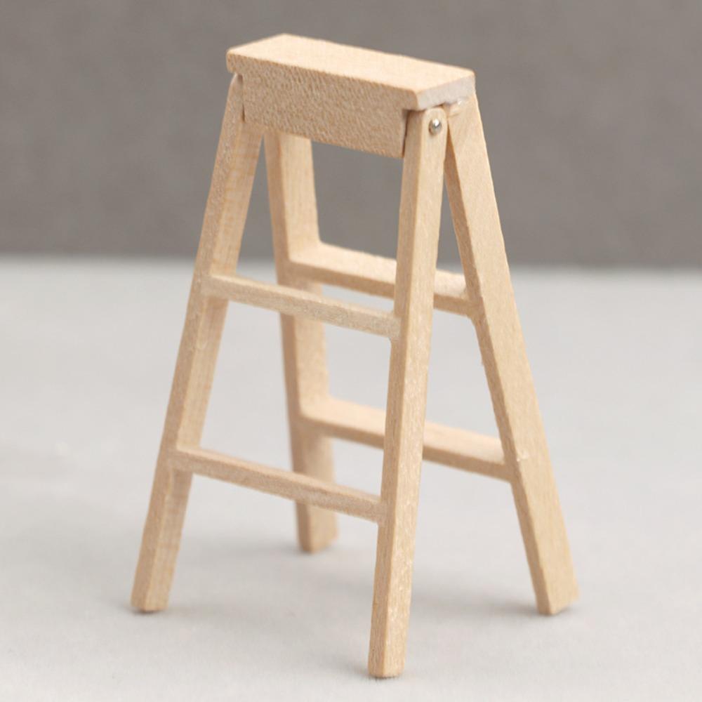 Miniature Model Dollhouse Mini Ladder Creative Figurine Stairs Toys  Pretend Play Toys
