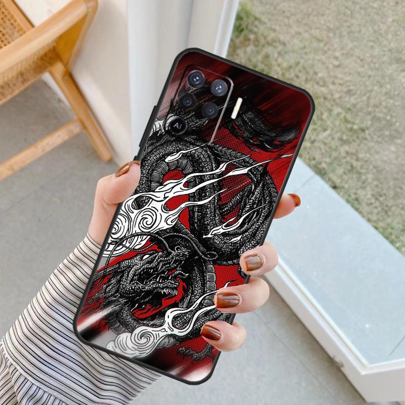 

Japanese Wave Anime Dragon Case For Oppo A18 A78 A98 A38 A58 A60 A80 A40 A96 A76 A16 A94 A74 A54 A15 A17 A57 A77 A5 Pro OPPO A57 5G