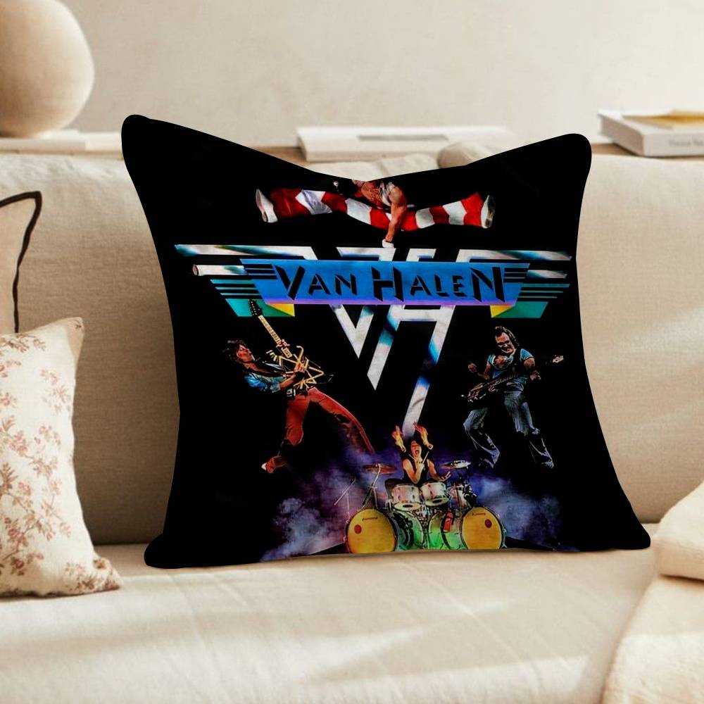 Van Halen Retro rock band Cushion Cover x Polyester Sofa Cushions Decorative Throw Pillows Home Decoration Pillowcover