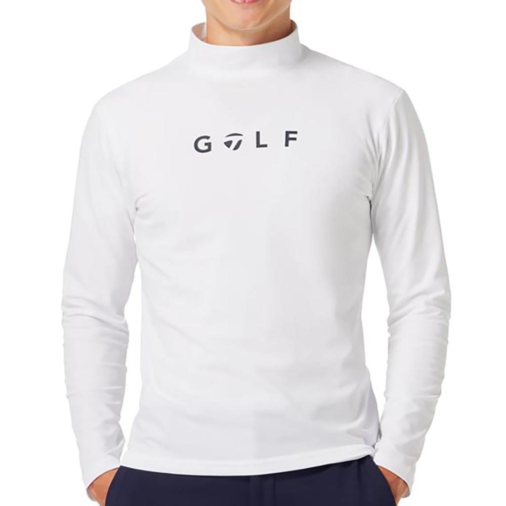 TaylorMade Golf Logo L/S Mock White Large Men's 24FW UN359