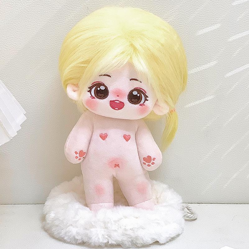 Plüschpuppe mit krausem Haar, mit wechselbarer Kleidung und Zubehör