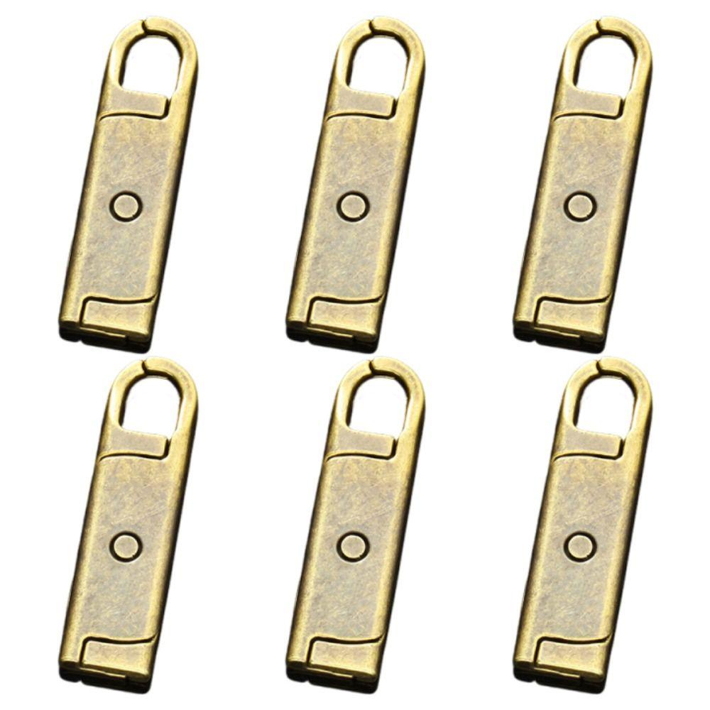 6Pcs Universal Zipper Pull Metal Replacement Zipper Head Puller Detachable Easy Install Zipper Pull Tabs Luggage