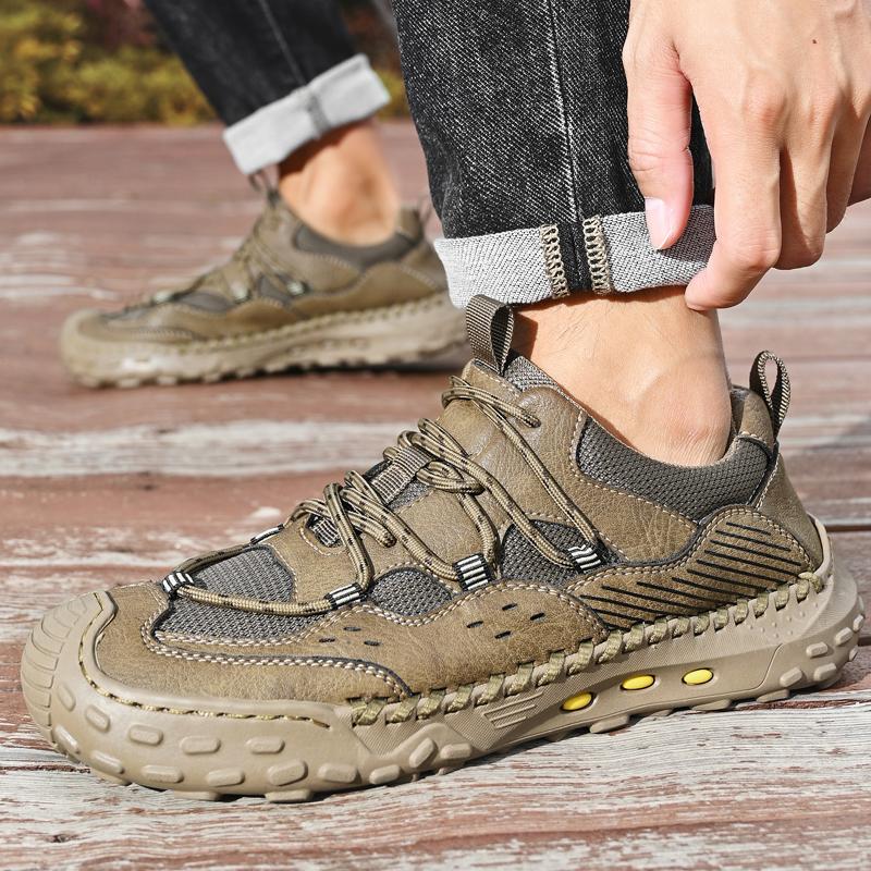 Fashion Non-Slip Walking Footwear Men's Casual Lace-Up Walking Shoes 2025 New Comfortable Sneakers Men Lightweight Outdoor Sports Shoes