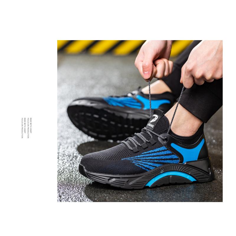 Plus Size 39- 48 Lightweight Men's Safety Shoes Anti-smash Anti-puncture Work Sneakers Steel Toe Shoes Protective Safety Boots