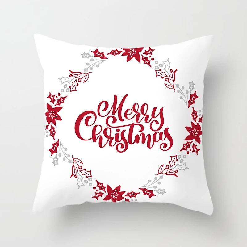 Christmas Themed Pillowcases Car Accessories Office Santa Claus Living Room Sofa Home Pillowcases