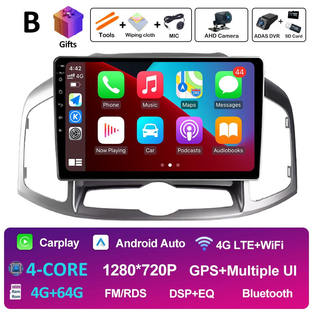 Android 14 Car Audio For Chevrolet Captiva 1 2011 2012 2013 2014 2015 2016 Radio Player Bluetooth Wireless Carplay DSP Stereo 4G