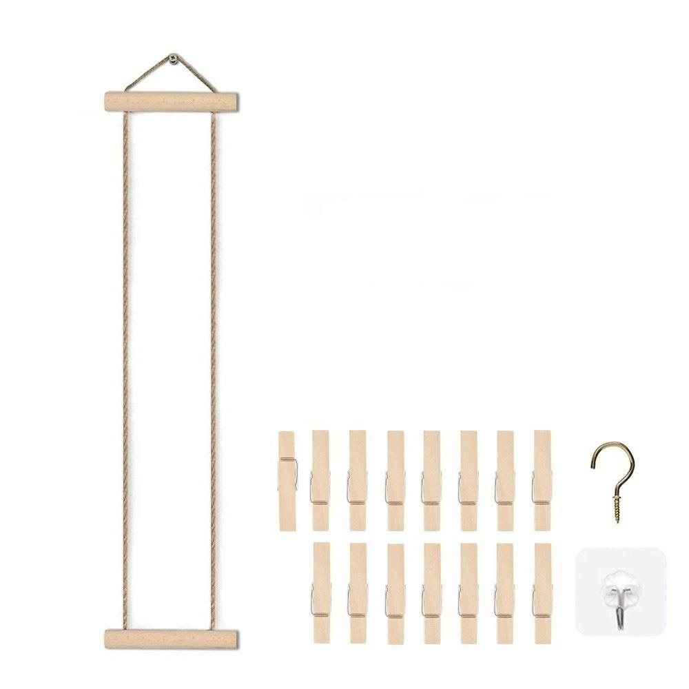 Handcrafted Wooden Hanging Photo Clip Minimalist Wall Decoration Frame Wall Decoration хаки
