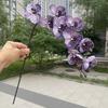 10pcs Phalaenopsis Orchids Artificial Flowers EVA Material 9 Heads Fake Orchid Stems for Wedding Home Decor Outdoor Photography