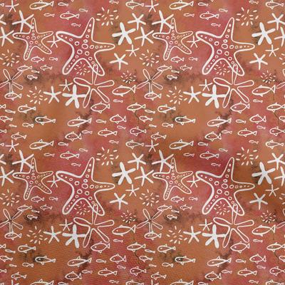 Cotton Flex Brown Fabric Ocean Underwater Life Quilting Supplies Print Sewing Fabric By The Yard 40 Inch