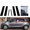 Glossy Black Pillar Posts Door Side Window Sticker Fit For Toyota Yaris XP90 5-Door Hatchback 2006 2007-2011 Silver Carbon
