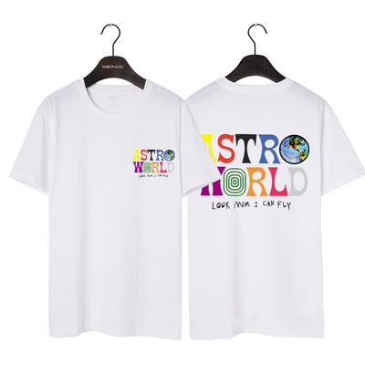 Nouveau T-shirt Hip Hop d'Été Homme Femme Cactus Jack Harajuku T-shirts WISH YOU WERE HERE Imprimé Lettres Tee Tops