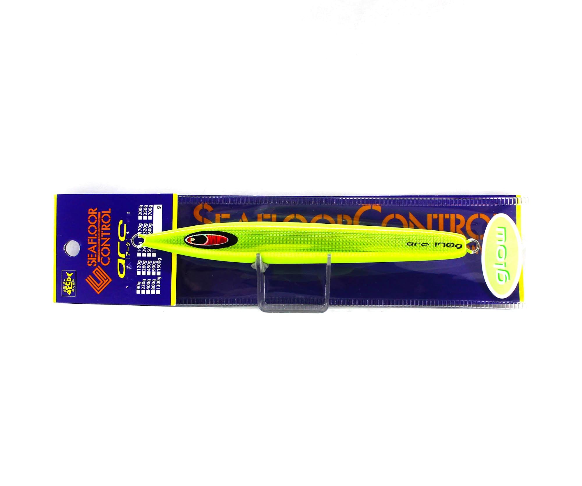 

Контрольный металлический джиг для морского дна Arc 170 грамм Chart Yellow Zebra Glow GR (0999)