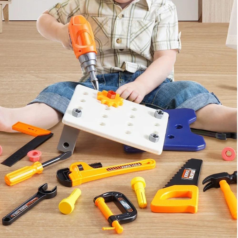 40/56/58Pcs with Screwdrivers Pretend Tools Kit Children's Toys Repair Toolbox  for Boys Girls