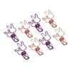 100Pcs Bunny  Clips Hollow Out Strong Clamping Sturdy Metal Cute Paper Clips for Documents Clo