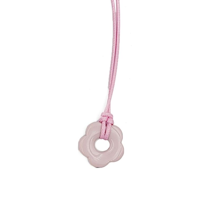 Bunte Blumen-Anhänger-Halskette für Frauen Freundin Geschenk Harajuku Harz Pflaumenblüte Choker Jahrestag Y2K Schmuck 2026 Trend