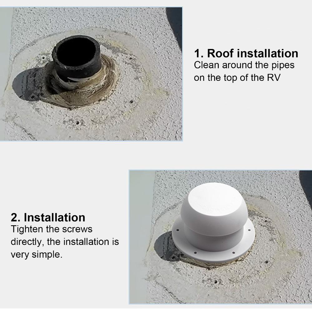 155mm Mushroom Ventilation Cap Round Air Exchange Vent Cap Durable RV Roof Vent Cap  Motorhome