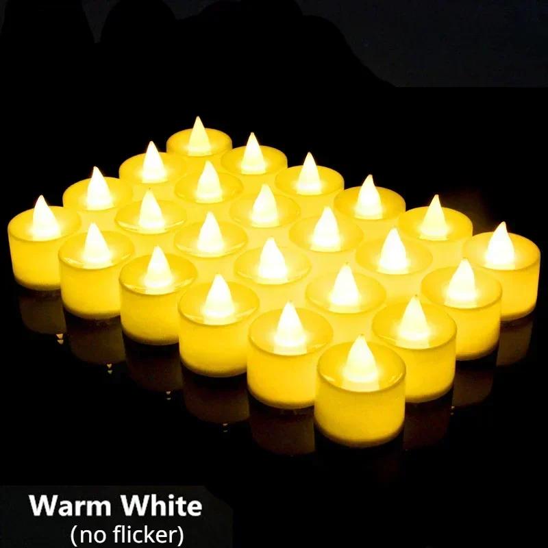 6/1 Sticks Led Candles With Batteries Color Battery Drive Tea Light Fake Candle Lights Wedding Birthday the Party Household