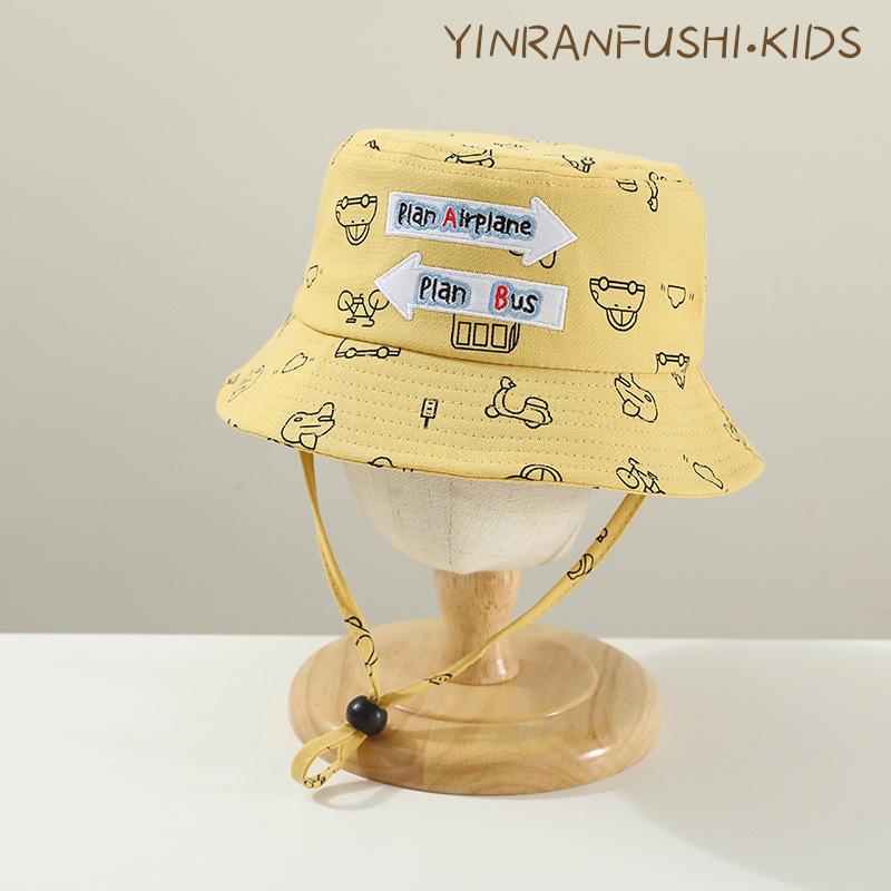 Spring and Summer Baby Fisherman Hat Korean Version Girl Cartoon Sun Hat Boy Basin Hat Sun Protection Sun Hat Children Hat Trend