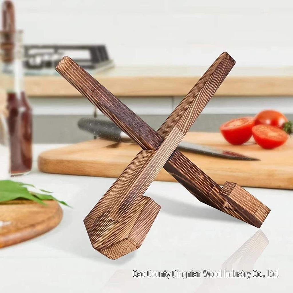 In-Stock Wooden CD and Vinyl Display Rack - Convenient Desktop Storage and Recipe Holder