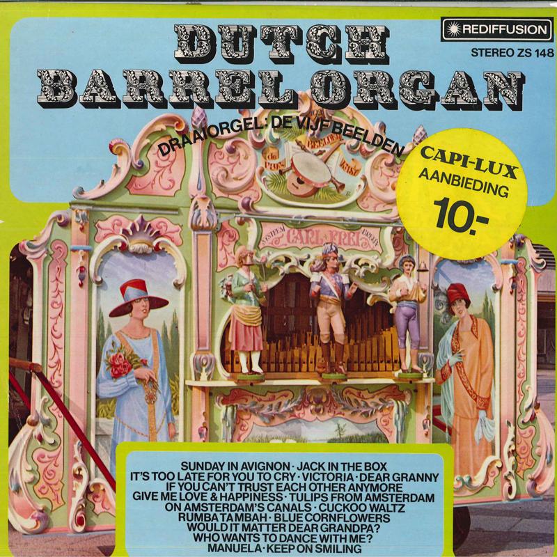 

LP Record DRAAIORGEL DE VIJFBEELDEN - Dutch Barrel Organ ZS148 Rediffusion 1973 UK Jazz Used