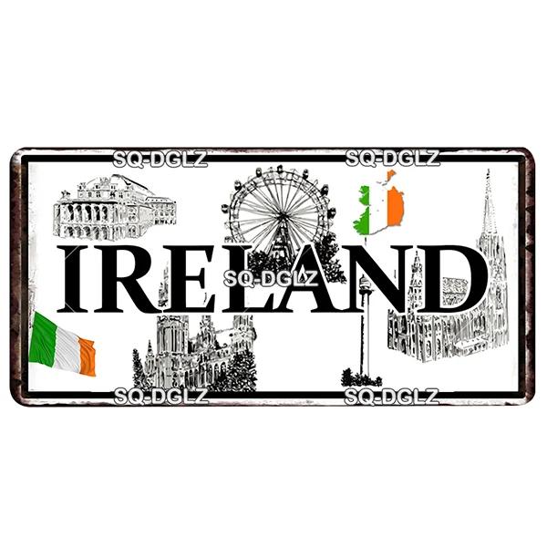 

Europe City 15x30CM Plate Metal Sign Vintage Plaque Tin Sign Wall Decor For Bar Country Ireland/Paris/Prague Poster 30x15cm