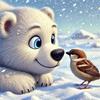 Winter Animal Printed Cross Stitch Kit DIY 11CT Embroidery Craft Set Home Decor