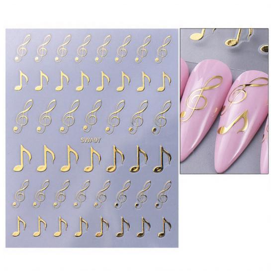 Naklejki do zdobienia paznokci nuty samoprzylepne DIY Vintage Angielski List Manicure Dekoracja Naklejki Damskie Akcesoria do Paznokci do Domu Salonu