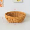 Hand-Woven Storage Basket Rattan Storage Tray Household Rattan Baskets Bread Fruit Food Breakfast Display Box Home Decoration