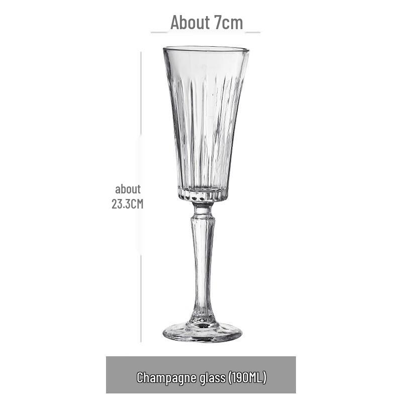 French Style Transparent Stemmed Wine Glass 190ml