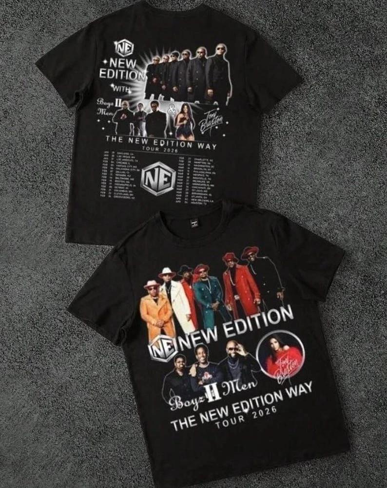 NE The New Edition Way Tour 2026 T-shirt, Gif Fan S