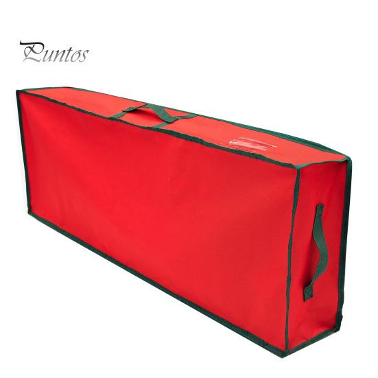 

Сумка для хранения рождественской елки с усиленной ручкой, застежкой-молнией, большой вместимости, водонепроницаемый складной органайзер для рождественской елки красный