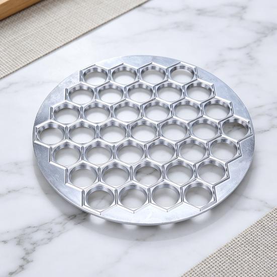 Aluminum Dumpling Ravioli Maker 37-Cavity Multi-Function Pasta Mold for Wonton Steamed Buns Dishwasher Safe Essential Kitchen Tool for Homemade Pasta