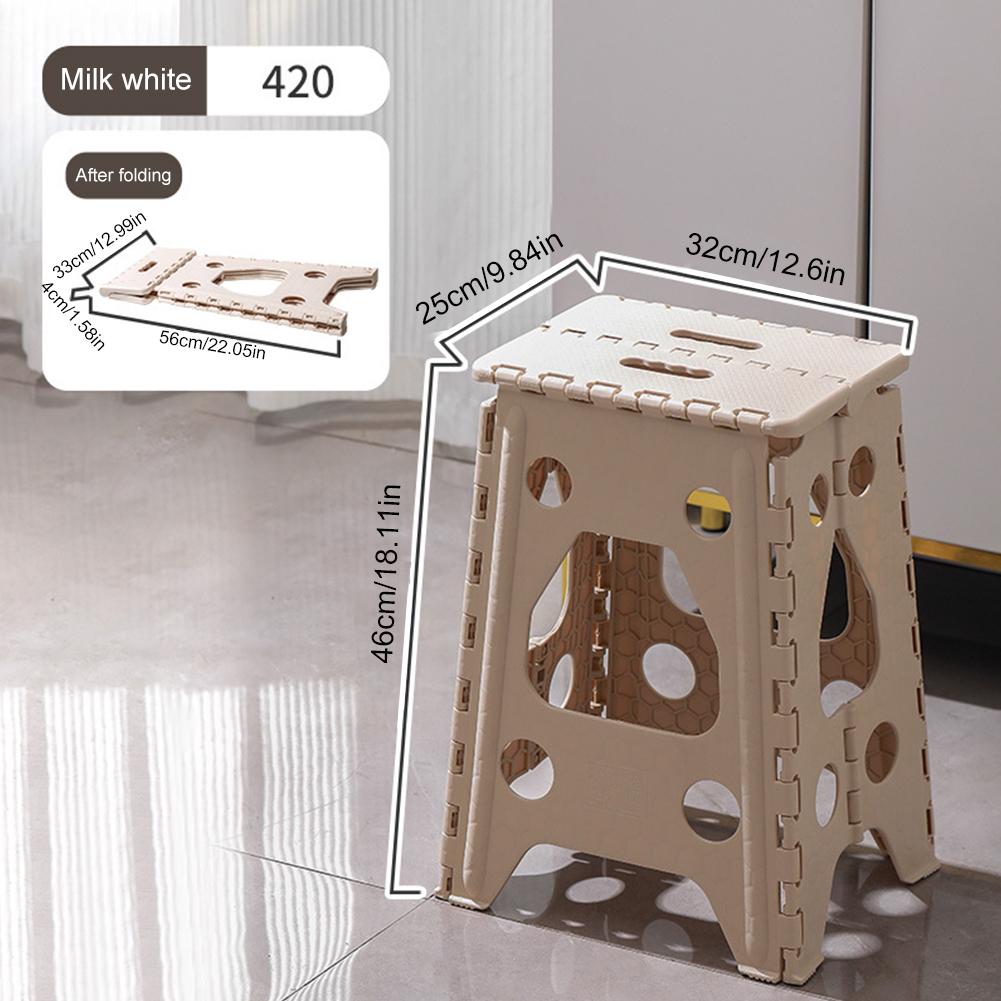 18 Inch Plastic Stools for Adults and Kids 400 LBS Capacity Collapsible Stool Heavy Duty Step Stool Collapsible Stepping Stool
