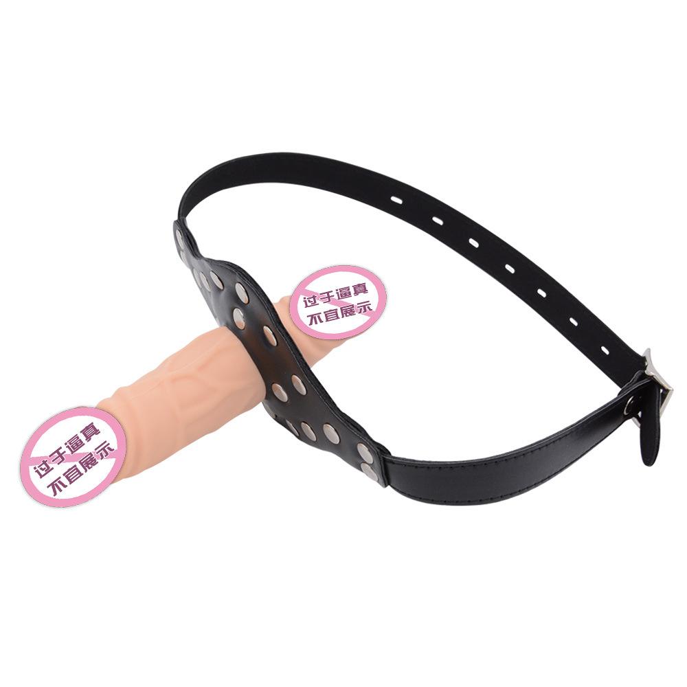 SM Sex Props Double-Headed Silicone Dildos Ball Gag Deep Throat Penis Adult Sex Supplies Oral Ball Training Toys