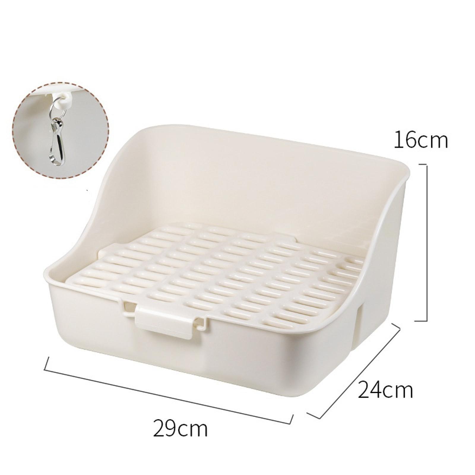 

Bunny Toilet Box Pet Bedding Litter Case Potty Corner for Squirrel Ferrets Hedgehog Small Animals Cleaning Supplies белый