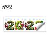 PVC Window Stickers 2027 Merry Christmas Cling Santa Snowman Reindeer Glass Door Sticker Seasonal Party Decorations Static Decal for Living