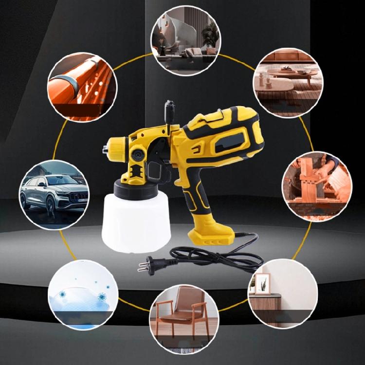 650W Cordless Electric Sprayer Guns High Power HVLP Paint Sprayer Auto Furniture Steel Coating Airbrush 1400mL Capacity