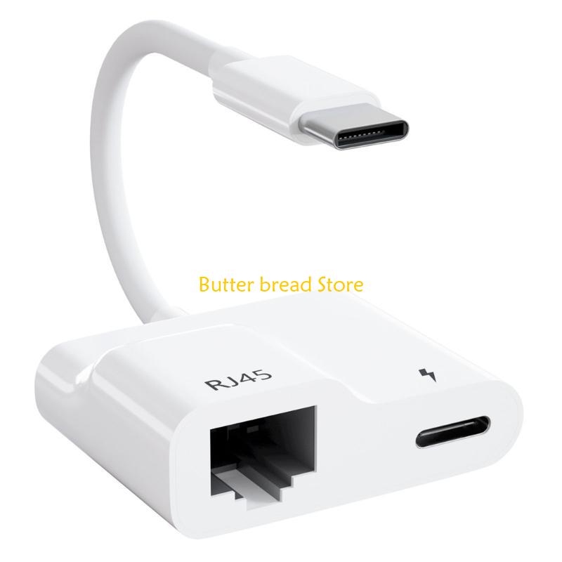 W89C USB TypeC to Ethernet USB OTG Adapter RJ45 10/100Mbps Dongle Converter Adapter