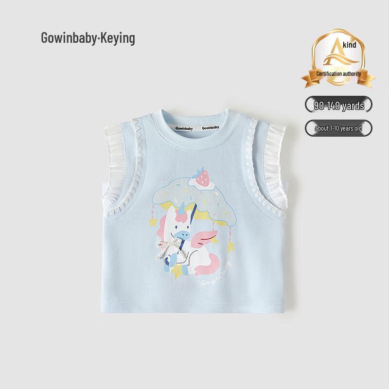 

GOWINBABY Girls Unicorn Sleeveless T-Shirt L