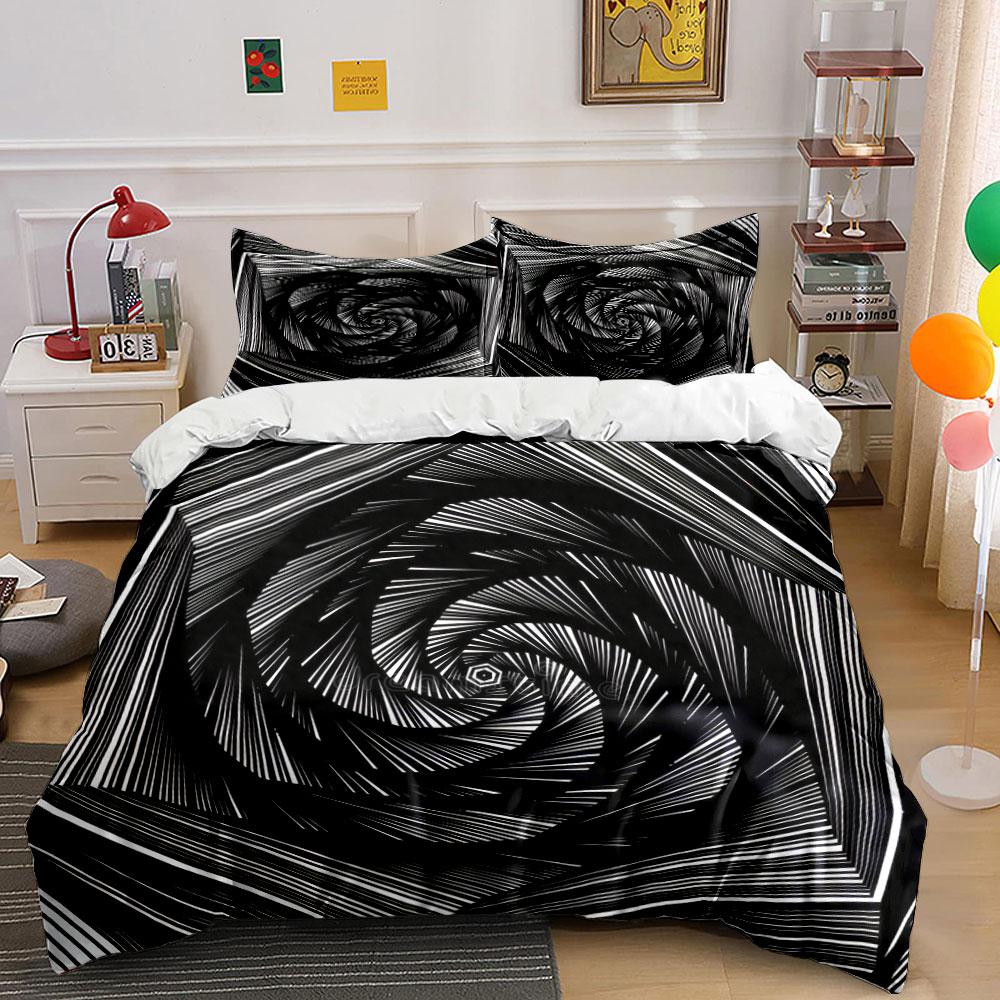 Modern Abstract Patterned Design Set Exquisite three-piece bedding set gift for kids and adults