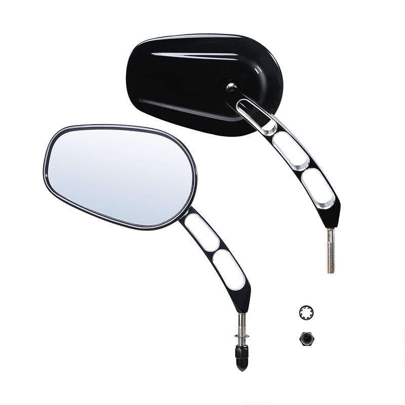 Motorcycle 8mm Rearview Side Mirrors For Harley Sportster Touring Dyna Street Bob FXDB Fat Bob FXDF Fatboy