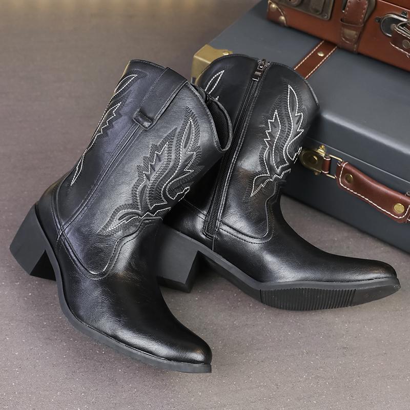 Fashion Leather casual Boots men loafers Luxury Design Slip on male dress Boots leisure style big size good Wear-resistant sole