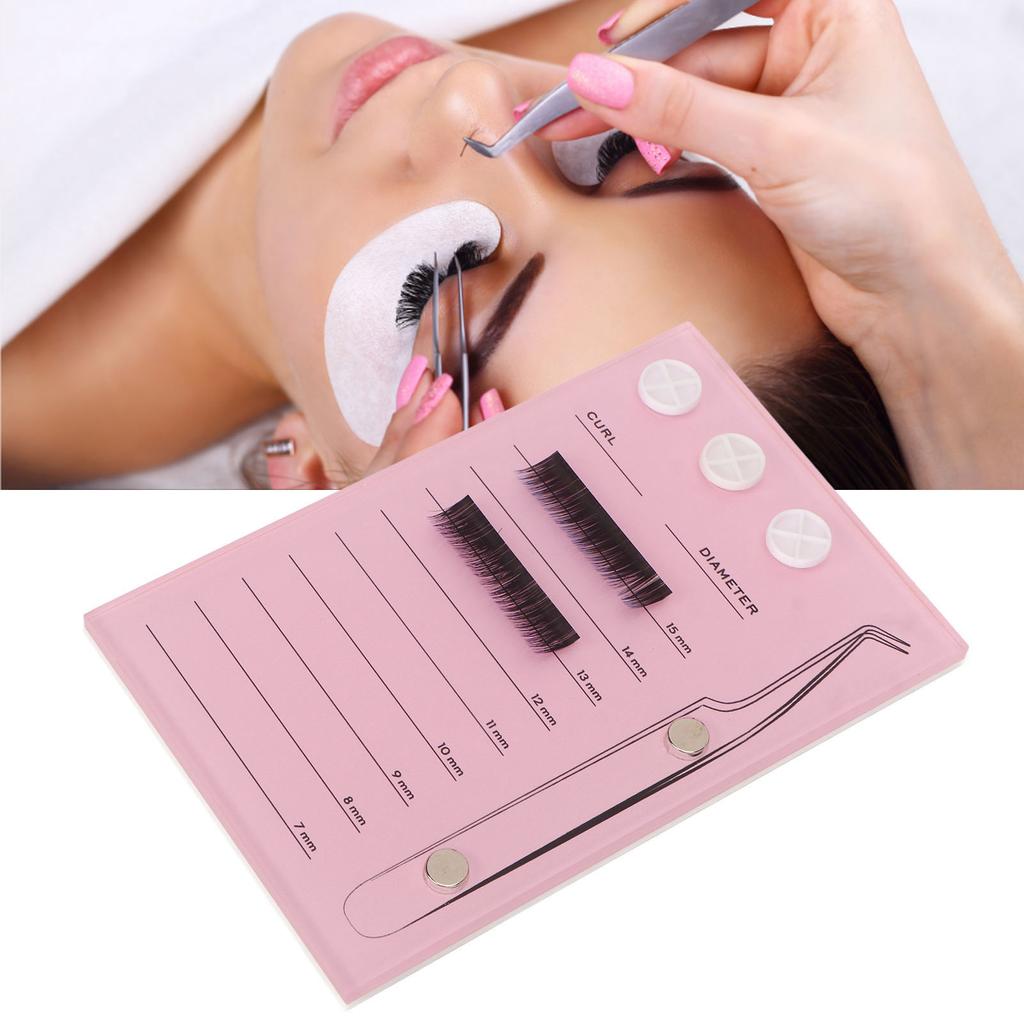 3 In 1 Eyelash Extension Holder 7 To 15mm Clear Scale Acrylic Eyelash Extension Display Tray