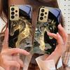 Ruishou Golden Steed For Samsung A73 A72 A71 A42 A56 A55 A54 A53 A52s A52 A51 A36 A35 A34 A33 A32 A16 14 Golden glass phone case