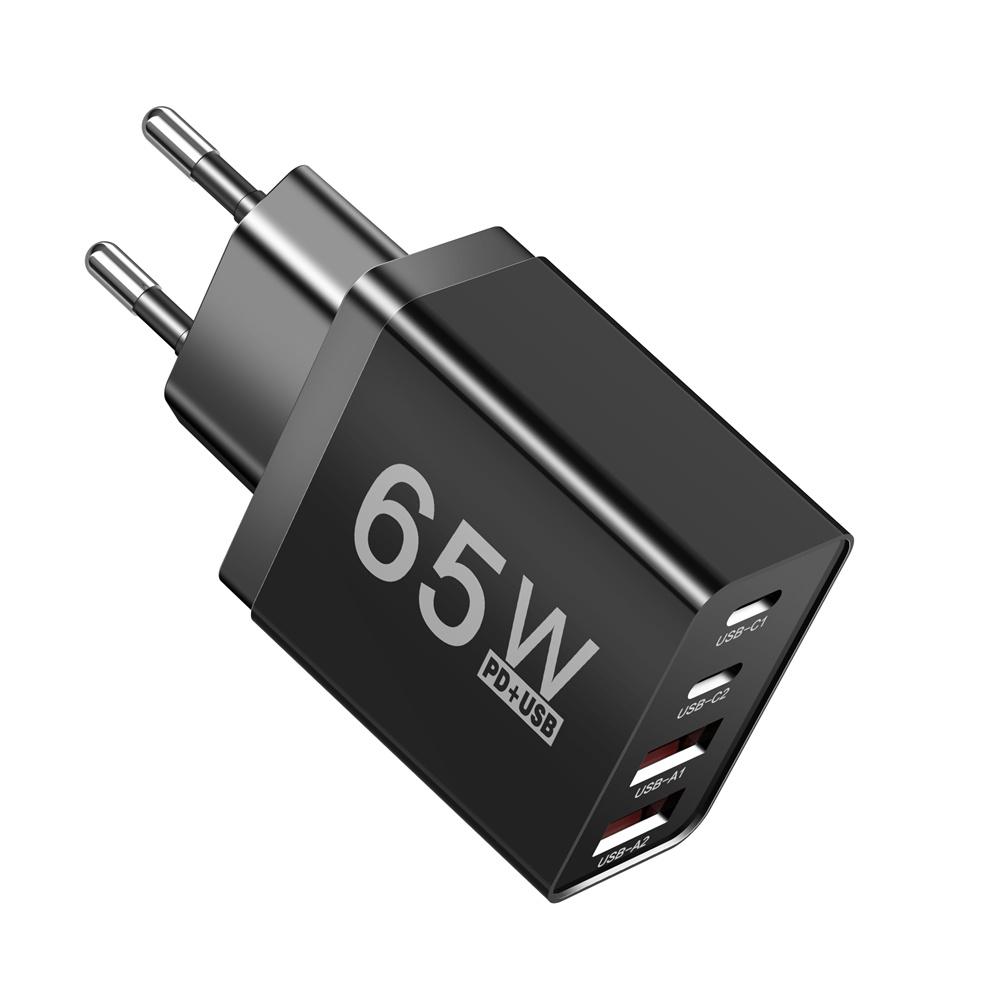 65W USB Type C Charger Fast Charging EU/US/UK Plug Travel Charger for IPhone Samsung Xiaomi 4 Ports Phone Quick Charger Adapter