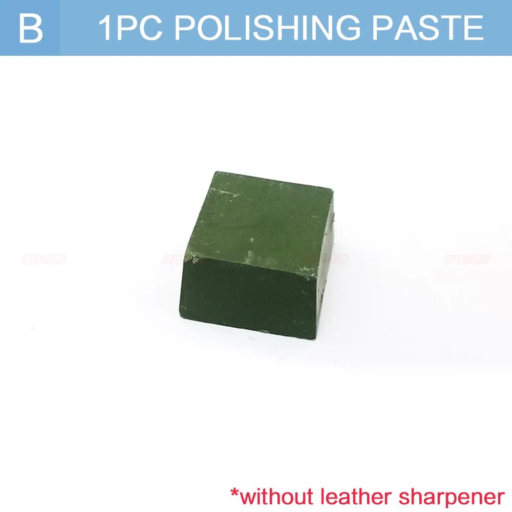 knife strop leather, honing compound paste, stropping block, leather sharpening block, kitchen knife sharpener, razor strop A