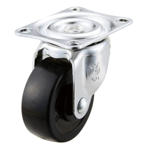 YUEI Caster: G Series G-Type Swivel Caster, Rubber Wheels, Wheel Diameter 38, Manufacturer Model: G-38R