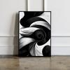 Black and White Poster Black Abstraction