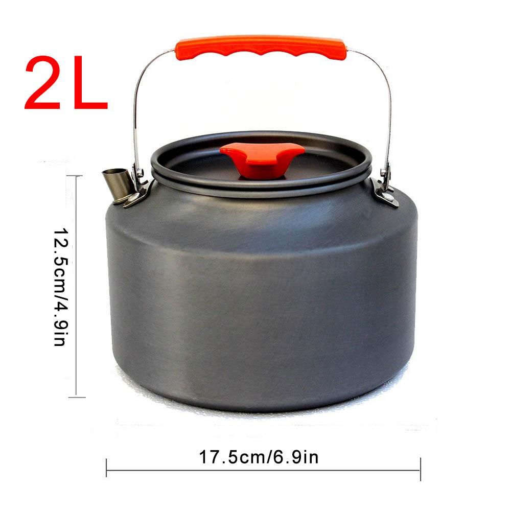 1.1L /1.6L/2L Outdoor Camping Kettle Coffee Tea Pot Portable Lightweight Aluminum Teapot  for Hiking Picnic