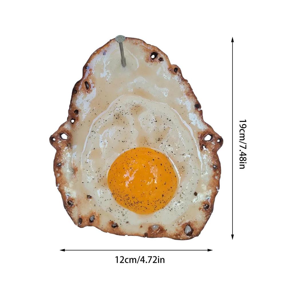 

Креативная скульптура «Жареное яйцо», висящая на ногте, для дома, кухни, украшения столовой, уникальная хрустящая скульптура из яиц, подарки